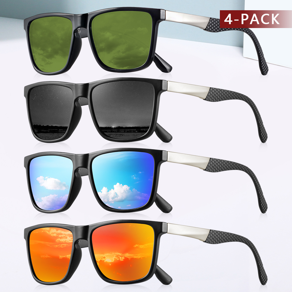 Fishing Sunglasses Polarized - CRIXALIS 4Pcs 남성 여성을위한 편광 선글라스