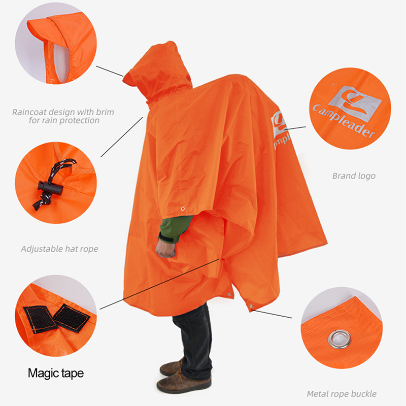 3 In 1 야외 비옷 후드 슬리브 긴 방수 비 판초  - Fishing Rain Suit 리뷰 및 가격