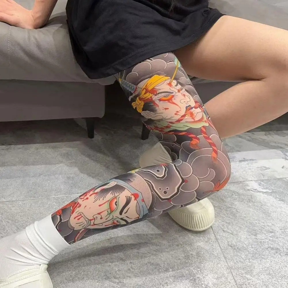 전신용 가짜 타투 양말, 자외선 차단 프린트 타이츠,  - Fishing Socks 리뷰 및 가격