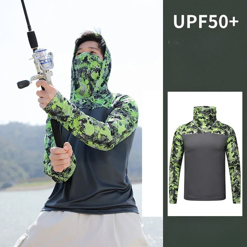 낚시 셔츠 후드 남성용 자외선 차단 의류 야외 여름 패 - Fishing Mask Sun Protection 리뷰 및 가격