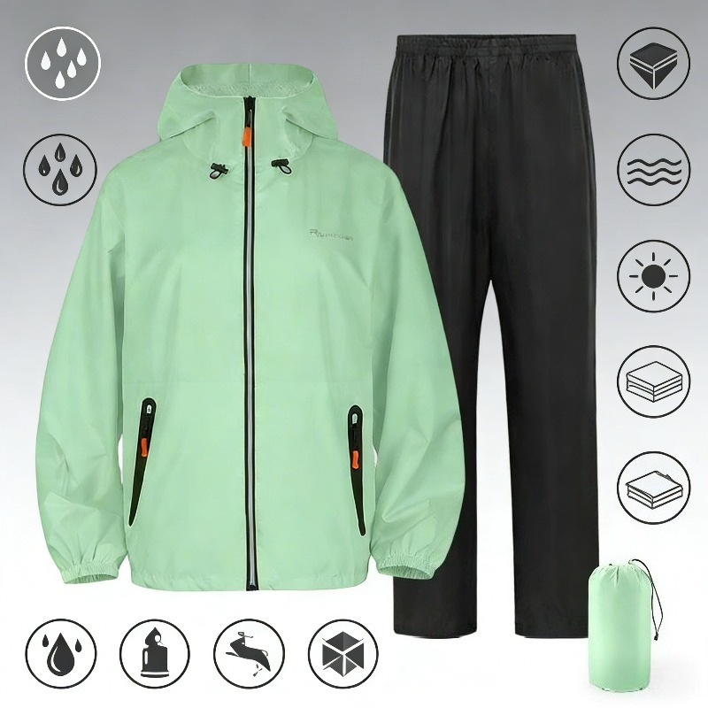 남녀공용 방수 반사 레인슈트 (자전거, 낚시, 작업,  - Fishing Rain Suit 리뷰 및 가격