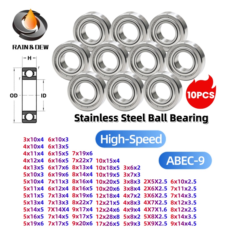 10PCS 스테인레스 스틸 볼 베어링 SMR74ZZ 4 - Abu Garcia Reel Revo 리뷰 및 가격